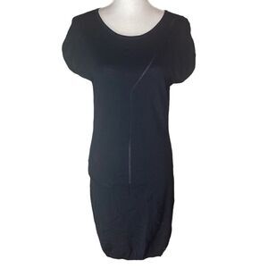 Skunkfunk Garat Wms Sz Sm Black Lightweight Organic Textured Shift Tunic Dress